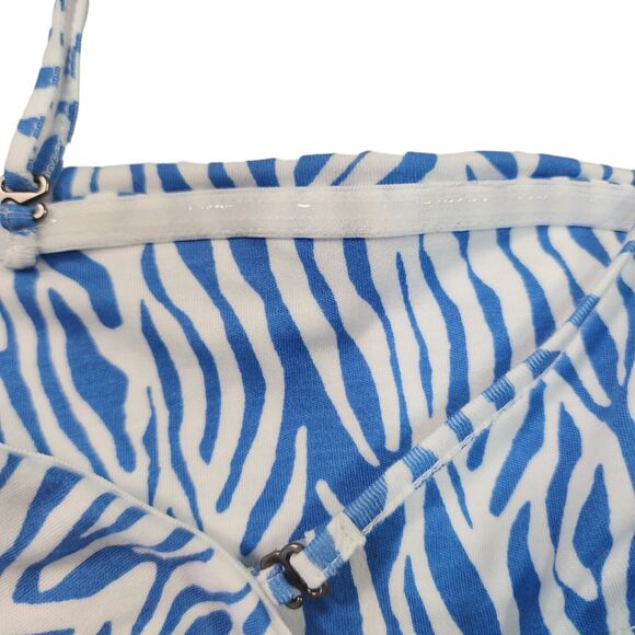 DVF Target Sea Twig Blue and White Tube Top Camisole Blouse Tank Size 2X  NWT - Picture 7 of 7